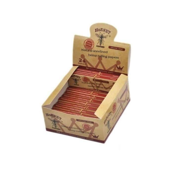 24 Hornet Brown Organic King Size Rolling Papers + Tips £13.99
