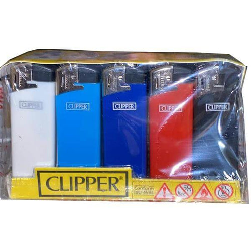 25 Clipper Flat Fit Translucent Electronic Lighters - TK21R £12.99