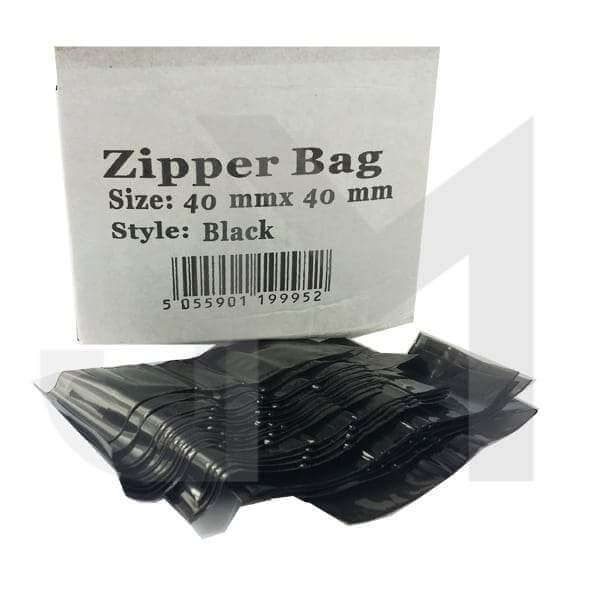 Zipper Branded 40mm x 40mm Black Bags £4.99