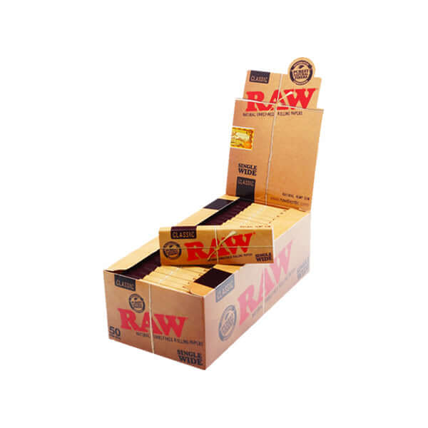 50 Raw Classic Wide Rolling Papers £19.99