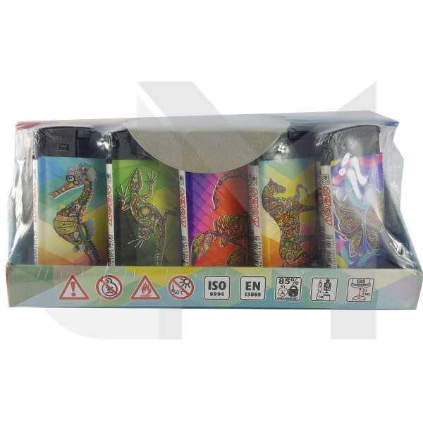 4Smoke Refillable Flat Printed Lighters 25 Pack - XHD8111 £12.99