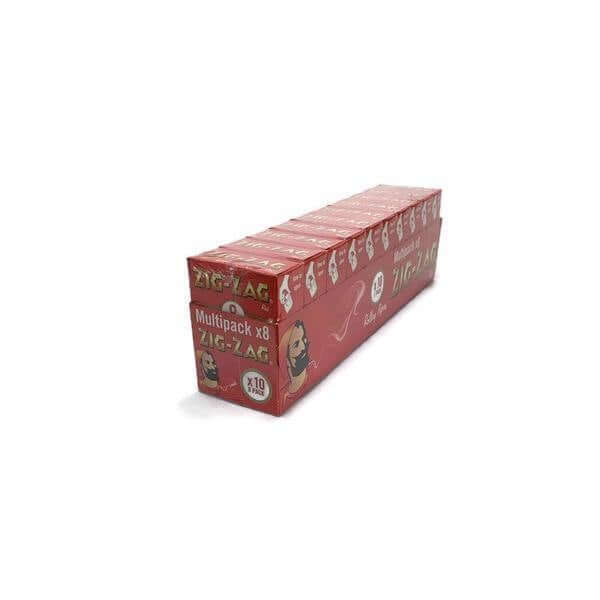 10 Pack x 8 Booklet Red Zig Zag Papers Regular Size Rolling Papers £15.99