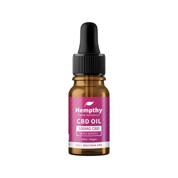 Hempthy 500mg CBD Oil Full Spectrum Mixed Berries - 10ml £16.99