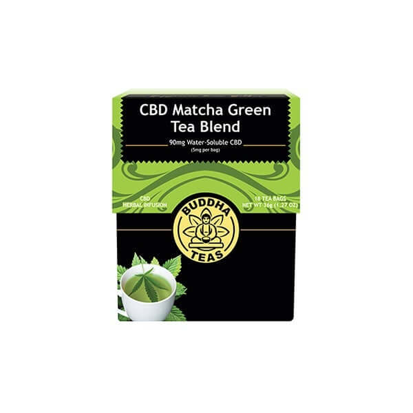 Buddha Teas 5mg CBD Tea Bags - Matcha Green Tea Blend £18.99