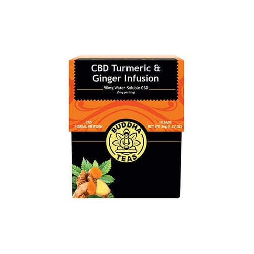 Buddha Teas 5mg CBD Tea Bags - Turmeric & Ginger Infusion £18.99
