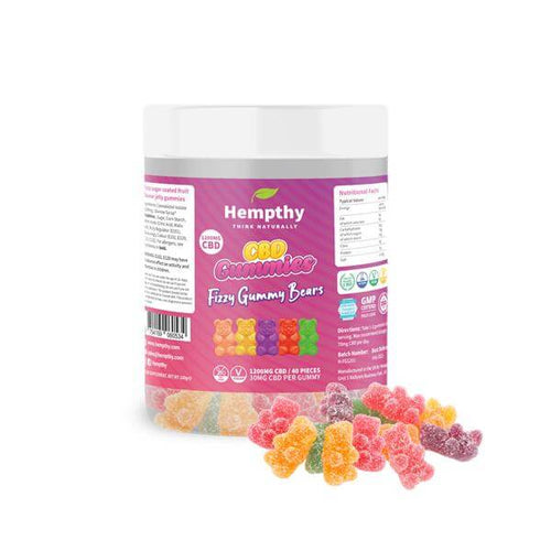 Hempthy 1200mg CBD Fizzy Gummy Bears - 40 pieces £26.99