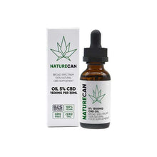Load image into Gallery viewer, Naturecan 5% 1500mg CBD Broad Spectrum MCT Oil 30ml £79.99
