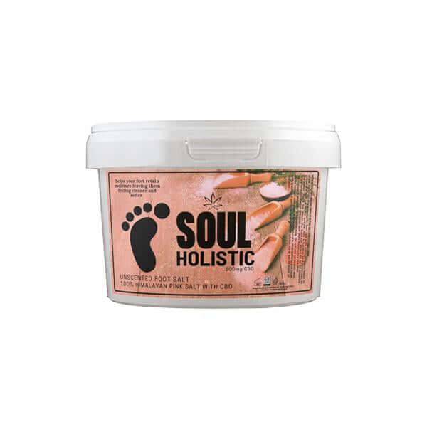 Soul Holistic 100mg CBD Himalayan Pink Salt Unscented Foot Salt - 500g £9.99