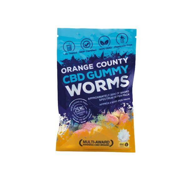 Orange County CBD 200mg Gummy Worms - Grab Bag £9.99