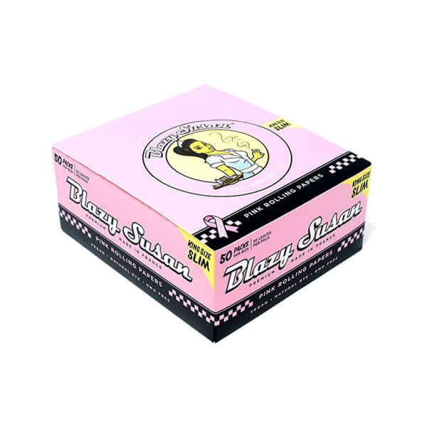 50 Blazy Susan King Size Slim Pink Rolling Papers £55.99