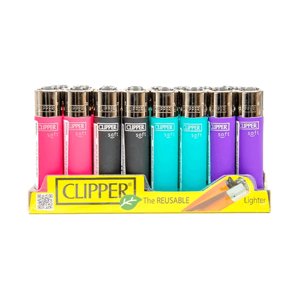 40 Clipper CP11RH Classic Large Flint Painted Soft Touch Lighters - CL2C210UKH