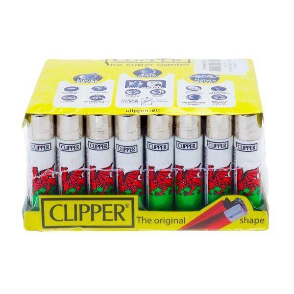 40 Clipper Refillable Classic Lighters Wales Flag - CL5C047UKH £46.99