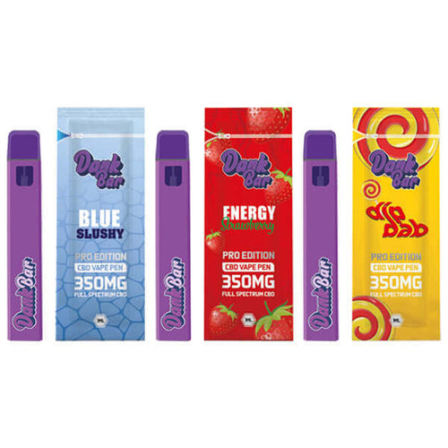 Dank Bar Pro Edition 350mg Full Spectrum CBD Vape Disposable by Purple Dank - 12 flavours £10.99