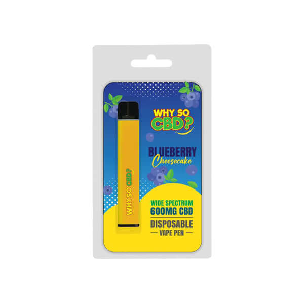 Why So CBD? 600mg Wide Spectrum CBD Disposable Vape Pen - 12 Flavours £12.99